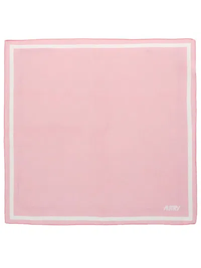 Autry Scarf With Embroidery In Pink