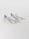Autry Sequined Low Top Sneakers With Fabric Upper In Silver