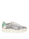 Autry Dallas Low Sneakers Featuring Crystals In Silver