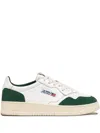 Autry Medalist Low White Leather And Suede Bottle Sneakers
