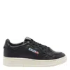 Autry Low-top Sneakers With Goat Leather Upper In Black