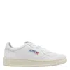 Autry Low Sneaker With Perforated Detailing And Rubber Sole In White