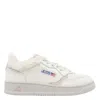 Autry Low Top Leather Sneakers With Faux Fur Effect In White