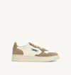 Autry Medalist Low Womans Sneakers Leather In Neutral