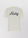 Autry Short Sleeve Crew Neck Cotton T-shirt In White