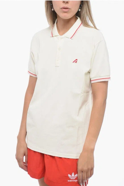 Autry Short Sleeved Academy Polo In White