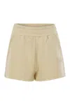Autry Short Trousers In Compact Cotton Jersey In Beige