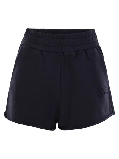 Autry Short Trousers In Compact Cotton Jersey In Transparent