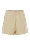 Autry Short Trousers In Compact Cotton Jersey In Neutral
