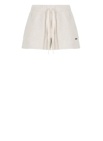 Autry Cotton Women Shorts Elastic Waist In Grey