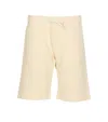 Autry Drawstring Waist Shorts Side Pockets In Beige