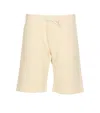 Autry Drawstring Waist Shorts Side Pockets In Beige