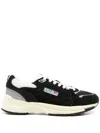 Autry Hyperway Black Low Top Sneakers With Logo Patch On Tongue And Side In Tech Fabric Man