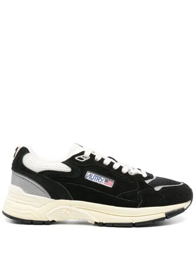 Autry Silver And Black 'hyperway' Sneakers