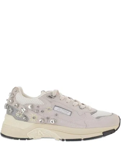 Autry Silver Leather Sneakers In Multi