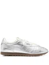 Autry Windspin Low Sneakers In Platinum Leather In Silver