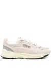 Autry White And Silver Leather Hyperway Sneakers In Neutral