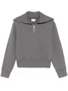 Autry Gray Cotton Sweatshirt With Zip