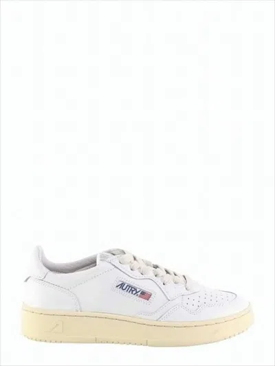 Autry Smooth Leather Low-top Sneakers With Perforated Detailing In White
