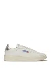 Autry Smooth Leather Sneakers With Cotton Laces In Gray