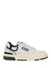 Autry White Low Top Sneakers With Black Details And Logo Patch In Leather And Suede Man