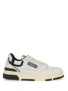 Autry Classic Low-top Sneakers With Cow Leather And Suede Accents In Neutral