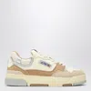 Autry Woman Sneakers Cream Size 8 Leather, Textile Fibers