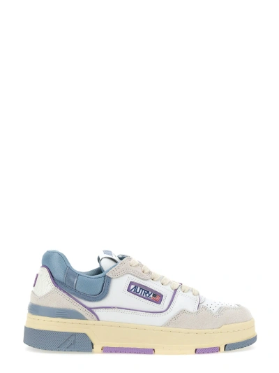 Autry White Clc Lace Up Sneakers In Multi