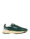 Autry Hyperway Low Malachite And Silver Mesh And Suede Sneakers In Green