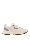 Autry White And Silver Leather Hyperway Sneakers In Neutral