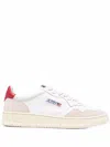 Autry Classic Low-top Sneakers With Textured Panels And Contrasting Heel Tab In Neutral