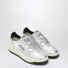Autry Sneaker Medalist In Silver Leather In White