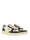 Autry Sneakers Medalist Low In Avory And Blue Leather Glittered In Multi