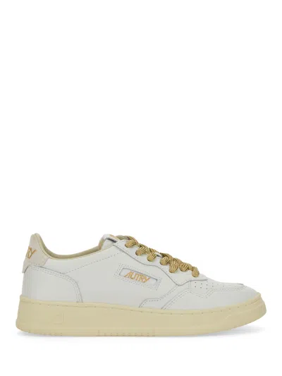 Autry Medalist Perforated Panelled Sneakers In White