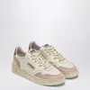 Autry Low Sneaker With Perforated Detailing And Contrast Panel