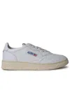 Autry Leather Low-top Sneakers With Perforated Toe Box In White