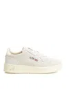 Autry Low-top Suede Sneakers Perforated Detailing In White