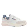 Autry Sneakers Clc Low Leather And Suede Color White And Peach Whip In Multi