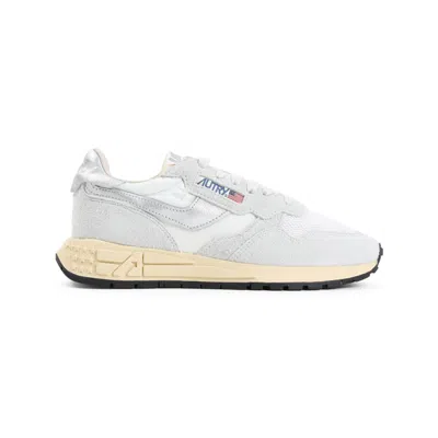 Autry White Logo Suede Sneakers
