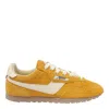 Autry 'windspin Low' Yellow Sneaker With Logo On The Side And On The Heel In Orange