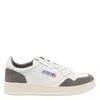 Autry Low Sneaker With Contrast Panels And Perforated Detailing In White