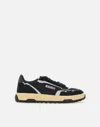 Autry Wildpace Nubuck And Rubber-trimmed Suede And Mesh Sneakers In Black