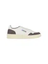 Autry Low Sneaker With Contrast Panels And Perforated Detailing In White