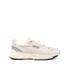 Autry Round Toe Mesh Panels Contrast Sole Sneakers In Neutral