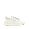 Autry Medalist Low Sneakers In White Leather And Suede Heel Tab In White