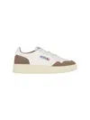 Autry Low Sneaker With Contrast Panels And Perforated Detailing In White