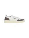 Autry Low Sneaker With Contrast Panels And Perforated Detailing In White