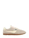Autry 'windspin Low' Grey Sneaker With Logo On The Side And On The Heel In Gold