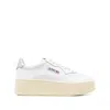 Autry Sneakers Medalist Platform In Suede And Leather White And Gray.