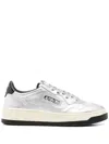 Autry Sneaker Medalist In Silver Leather In White